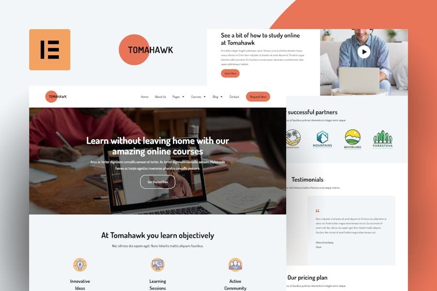 Tomahawk - Online Courses Elementor Template Kit 1 Tomahawk - Online Courses Elementor Template Kit
