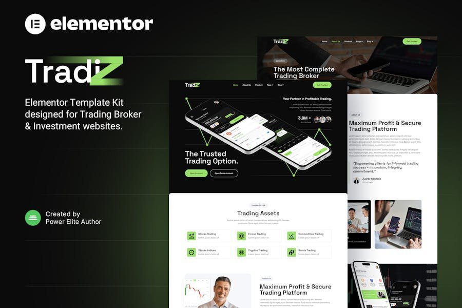 Tradiz – Trading Broker & Investment Elementor Template Kit 1 Tradiz – Trading Broker & Investment Elementor Template Kit