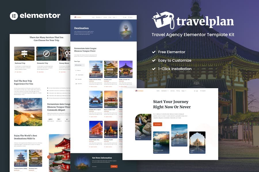 Travelplan - Tour & Travel Agency Elementor Template Kits 1 Travelplan - Tour & Travel Agency Elementor Template Kits