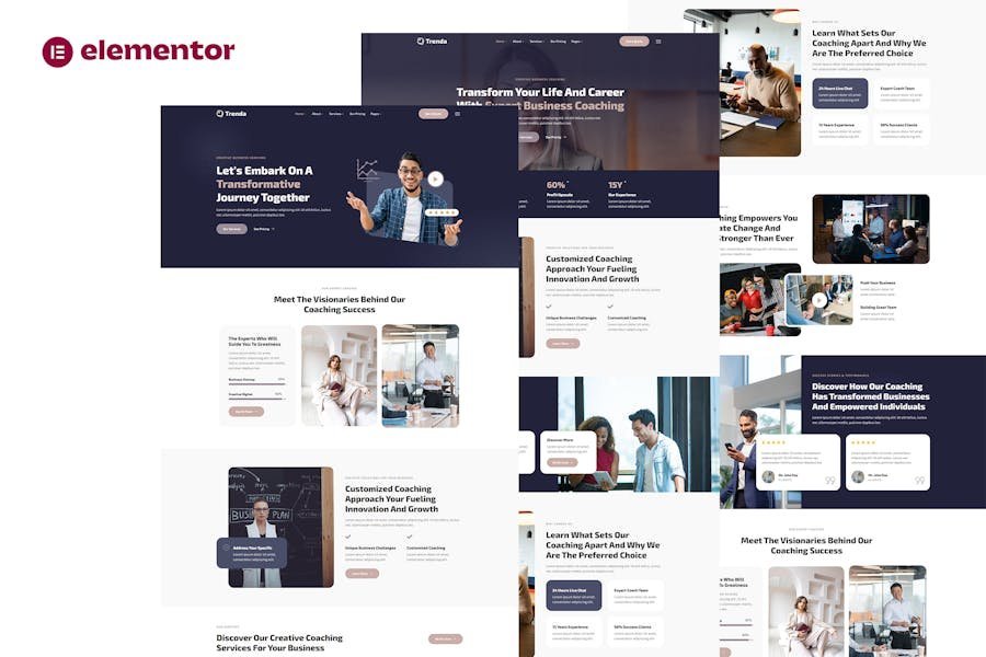 Trenda - Creative Business Coaching Elementor Template Kit 1 Trenda - Creative Business Coaching Elementor Template Kit
