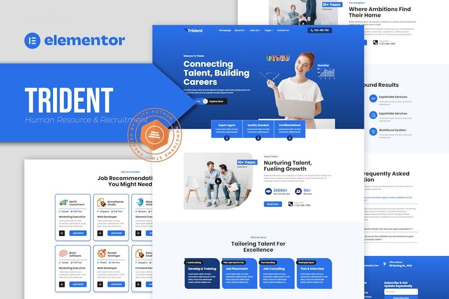 Trident - Human Resources & Recruitment Agency Elementor Template Kit 1 Trident - Human Resources & Recruitment Agency Elementor Template Kit