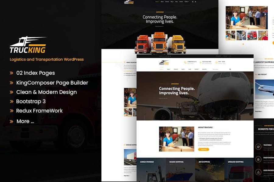 Trucking - Logistics and Transportation WordPress 1 Trucking - Logistics and Transportation WordPress