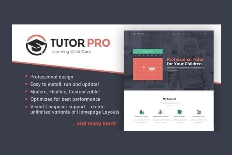 Tutor Pro Education WordPress 1 Tutor Pro  Education WordPress