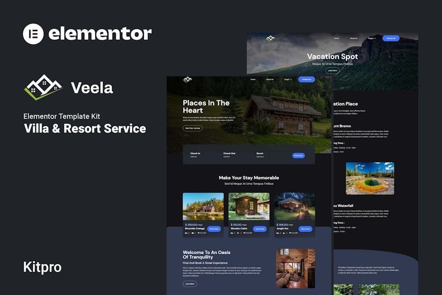 Veela - Vacation Rental & Resort Elementor Template Kit 1 Veela - Vacation Rental & Resort Elementor Template Kit