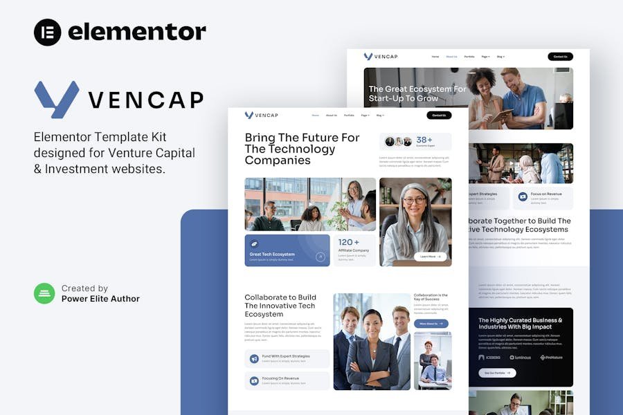 Vencap – Venture Capital & Investment Elementor Template Kit 1 Vencap – Venture Capital & Investment Elementor Template Kit