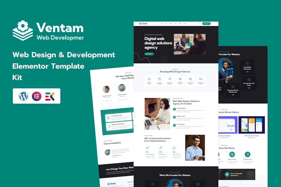 Ventam - Web Design Agency Elementor Template Kit 1 Ventam - Web Design Agency Elementor Template Kit