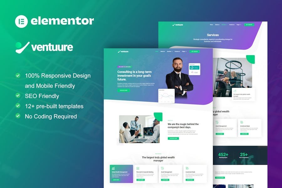 Ventuure - Business Consulting & Investment Elementor Template Kit 1 Ventuure - Business Consulting & Investment Elementor Template Kit