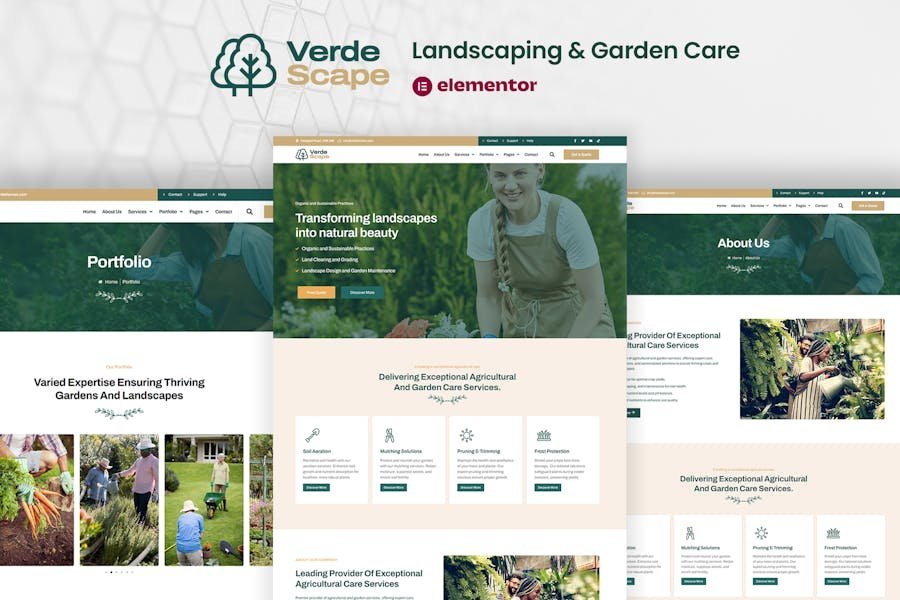 VerdeScape - Landscaping & Garden Care Elementor Pro Template Kit 1 VerdeScape - Landscaping & Garden Care Elementor Pro Template Kit