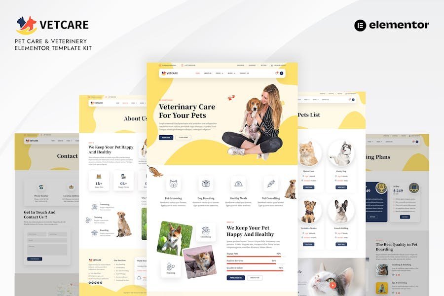 Vetcare - Pet Care & Veterinary Elementor Pro Template Kit 1 Vetcare - Pet Care & Veterinary Elementor Pro Template Kit