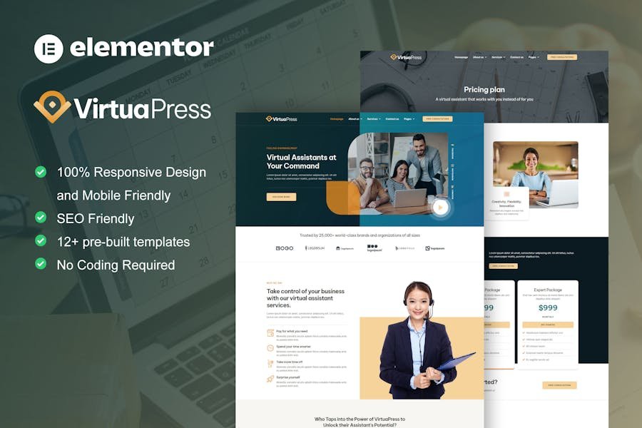 VirtuaPress - Virtual Assistant Service Elementor Template Kit 1 VirtuaPress - Virtual Assistant Service Elementor Template Kit