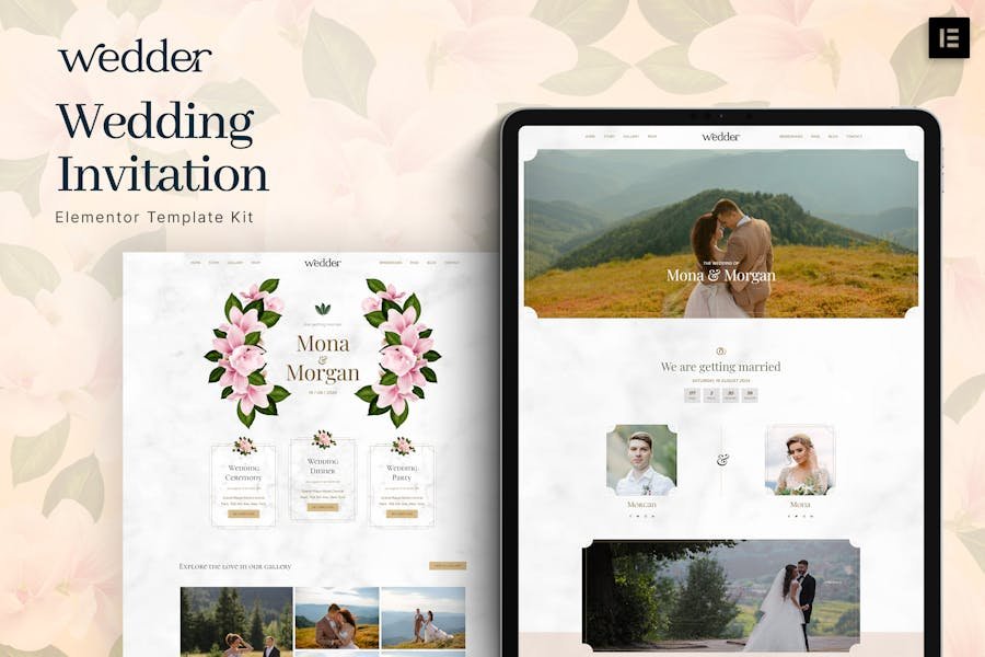 Wedder - Wedding Invitation Elementor Template Kit 1 Wedder - Wedding Invitation Elementor Template Kit