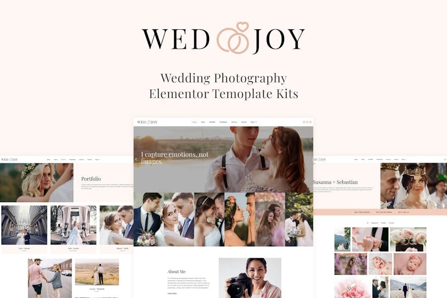 Wedjoy - Wedding Photography Elementor Template Kit 1 Wedjoy - Wedding Photography Elementor Template Kit