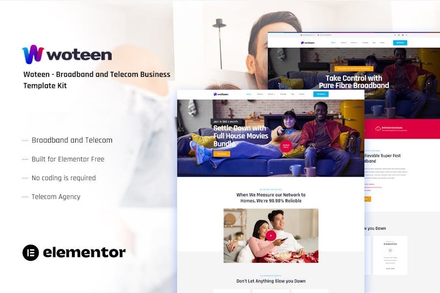 Woteen - Broadband & Telecom Business Template Kit 1 Woteen - Broadband & Telecom Business Template Kit