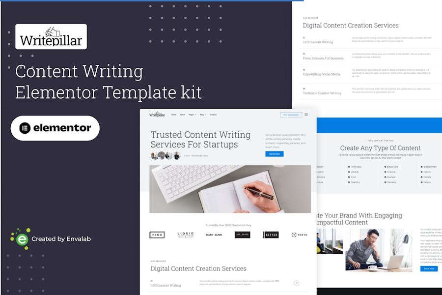 Writepillar - Content Writing Services Elementor Template Kit 1 Writepillar - Content Writing Services Elementor Template Kit
