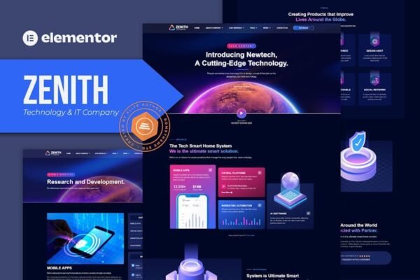 Zenith - Technology & IT Company Elementor Template Kit