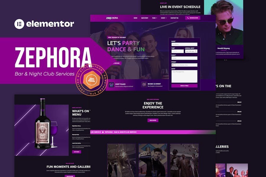 Zephora - Bar & Night Club Services Elementor Template Kit 1 Zephora - Bar & Night Club Services Elementor Template Kit