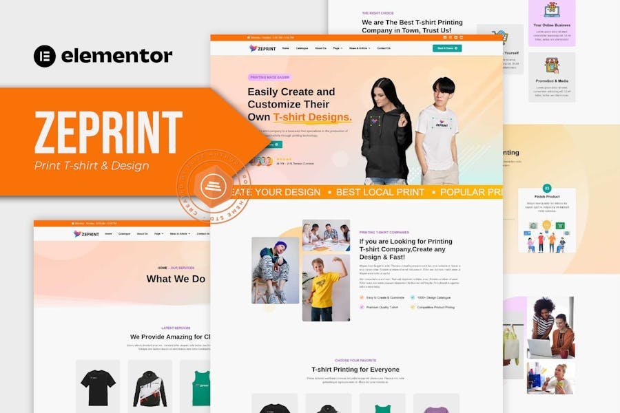 Zeprint - Print T-shirt & Design Elementor Pro Template Kit 1 Zeprint - Print T-shirt & Design Elementor Pro Template Kit