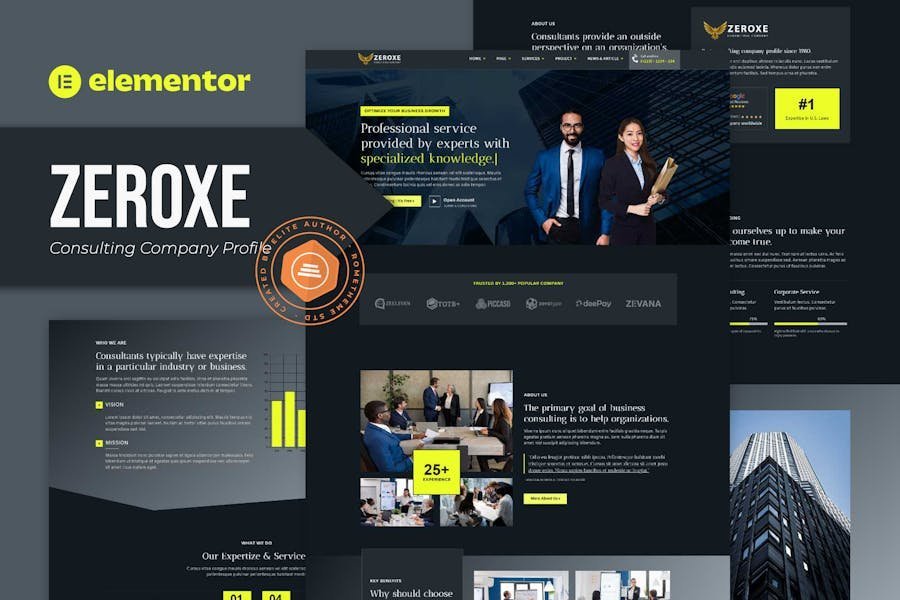 Zeroxe - Consulting Company Profile Elementor Template Kit 1 Zeroxe - Consulting Company Profile Elementor Template Kit