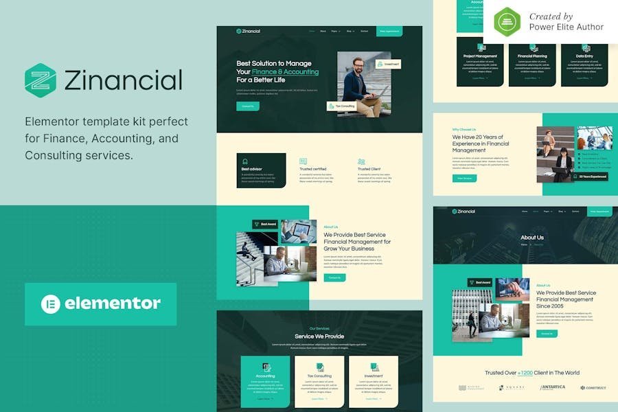 Zinancial – Finance & Accounting Services Elementor Template Kit 1 Zinancial – Finance & Accounting Services Elementor Template Kit