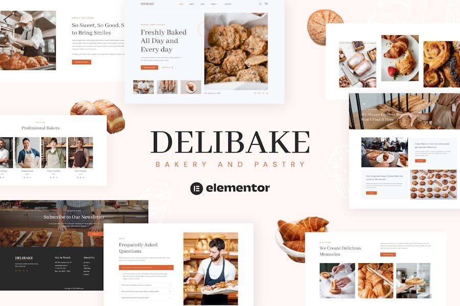 Delibake - Bakery and Pastry Elementor Template Kit 1 Delibake - Bakery and Pastry Elementor Template Kit