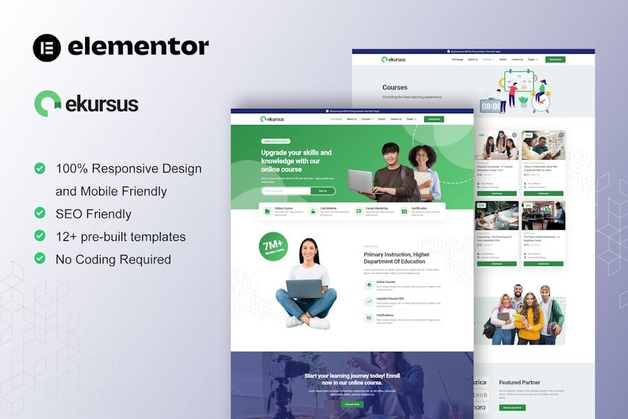 eKursus - Online Course & Education Elementor Template Kit 1 eKursus - Online Course & Education Elementor Template Kit