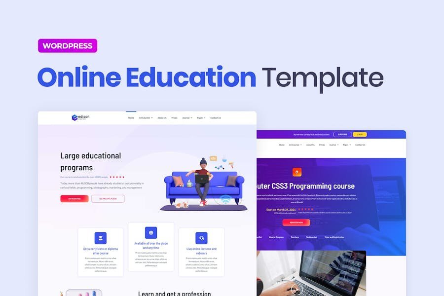 Edison – Online Education Elementor Template Kit 1 Edison – Online Education Elementor Template Kit