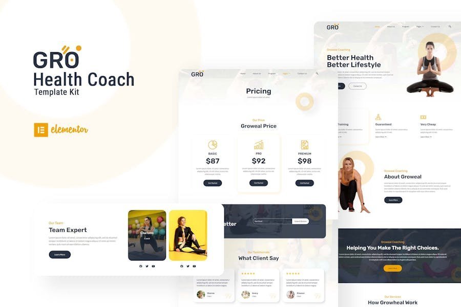 Groweal - Health Coaching Elementor Template Kit 1 Groweal - Health Coaching Elementor Template Kit
