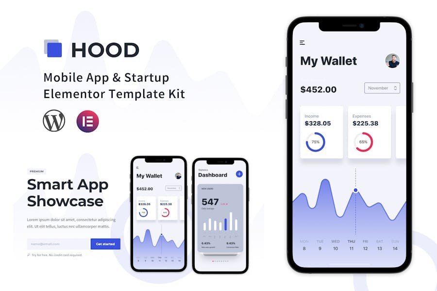 Hood - Mobile App & Startup Elementor Template Kit 1 Hood - Mobile App & Startup Elementor Template Kit