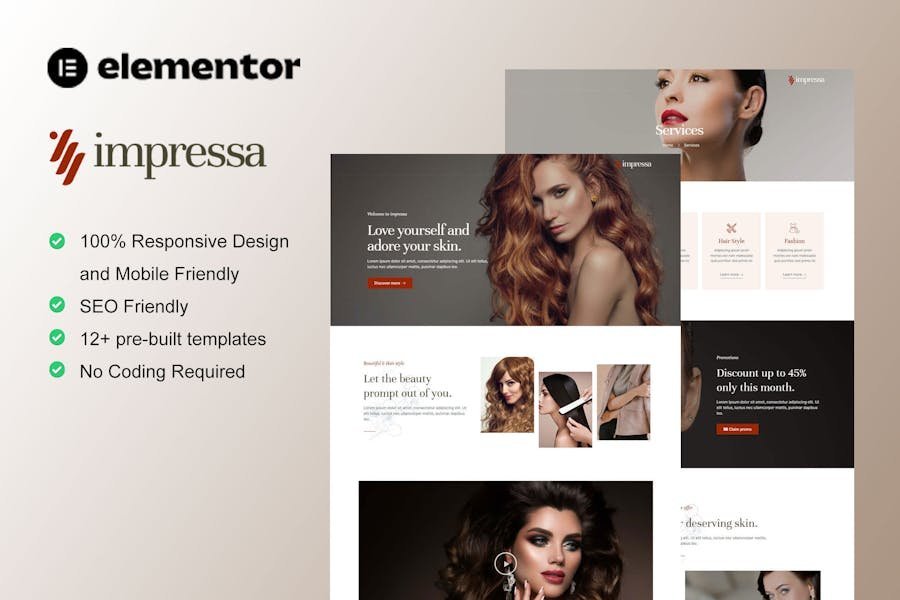 Impressa - Personal Stylist & Makeup Service Elementor Template Kit 1 Impressa - Personal Stylist & Makeup Service Elementor Template Kit
