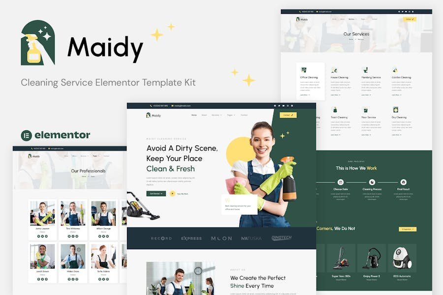 Maidy - Cleaning Service Elementor Template Kit 1 Maidy - Cleaning Service Elementor Template Kit