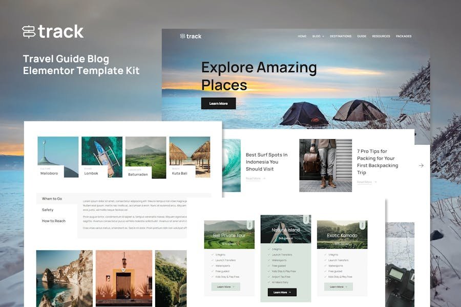 Track - Travel Guide Blog Elementor Template Kit 1 Track - Travel Guide Blog Elementor Template Kit