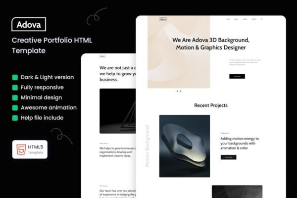 Adova - Creative Portfolio Template