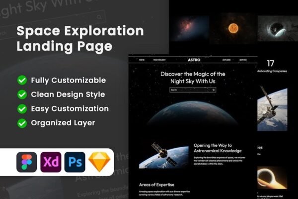 Astro - Space Exploration Landing Page