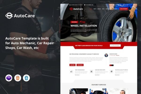 Auto Care - Car Mechanic HTML5 Template