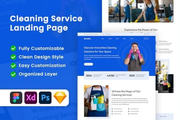 Bersihin - Cleaning Service Landing Page