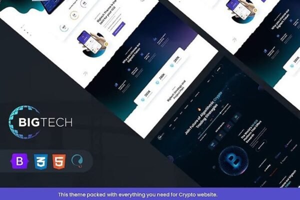 Bigtech - ICO & Crypto Landing React Nextjs Templa