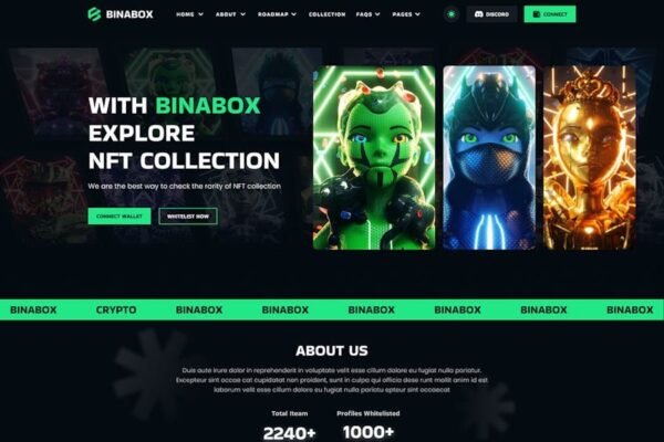 Binabox  NFT Portfolio HTML Template