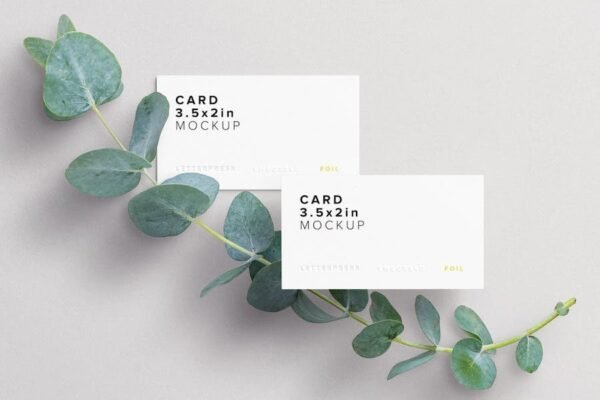 Business Cards with Eucalyptus Branch