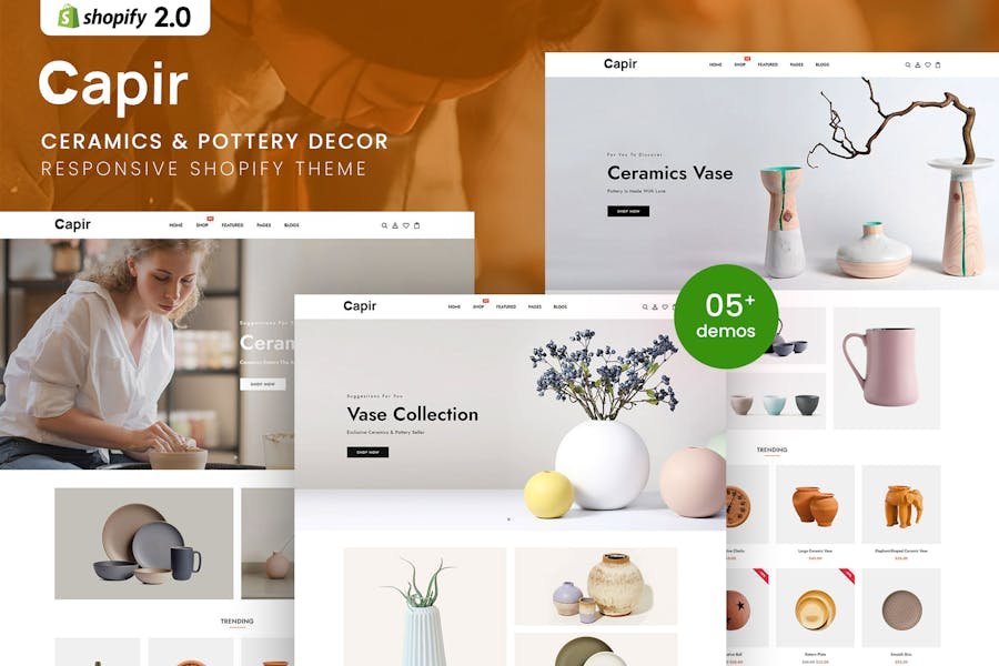 Capir - Ceramics & Pottery Decor Shopify 2.0 Theme 1 Capir - Ceramics & Pottery Decor Shopify 2.0 Theme