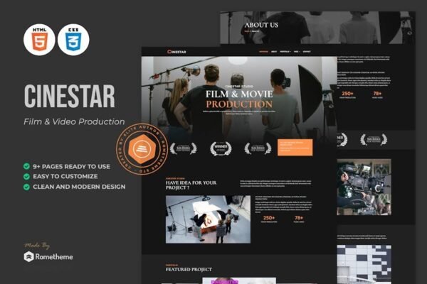 Cinestar - Film & Video Production HTML Template