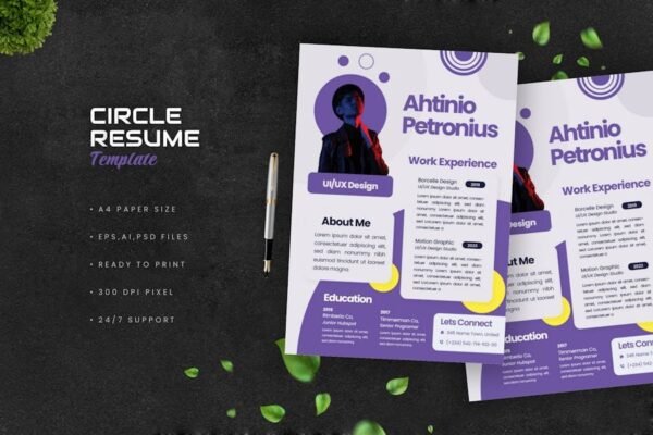 Circle Purple Resume