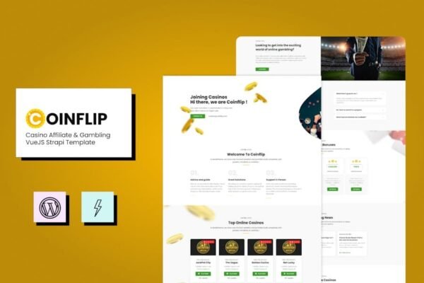 Coinflip - VueJS Strapi Casino Affiliate Template