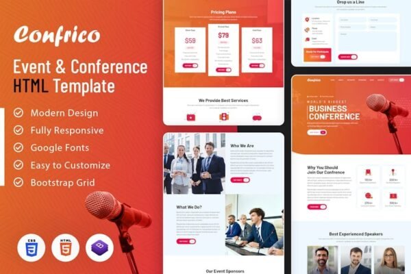 Confrico - Event & Conference HTML Template