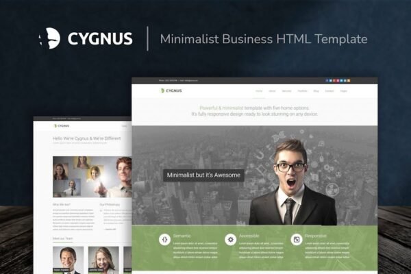 Cygnus - Minimalist Business HTML Template