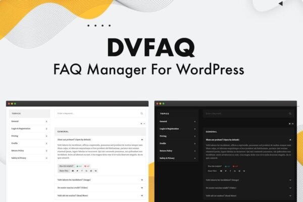 DV FAQ - Advanced WordPress FAQ Plugin