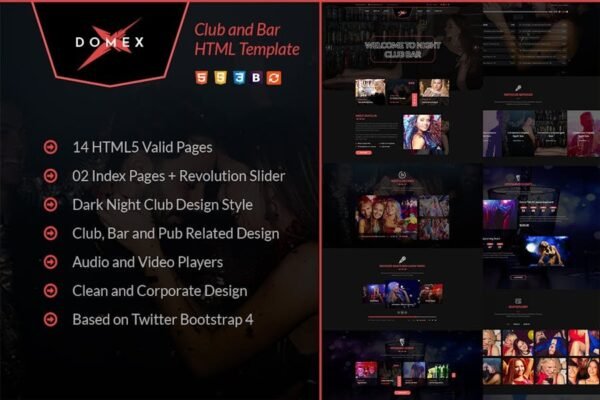 Domex - Night Club HTML Template