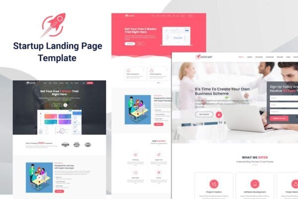 Dostart - Startup Landing Page