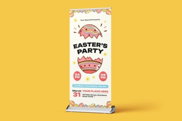 Easter's Party Roll Up Banner