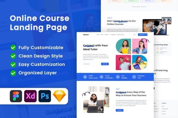 Edutor - Online Course Landing Page