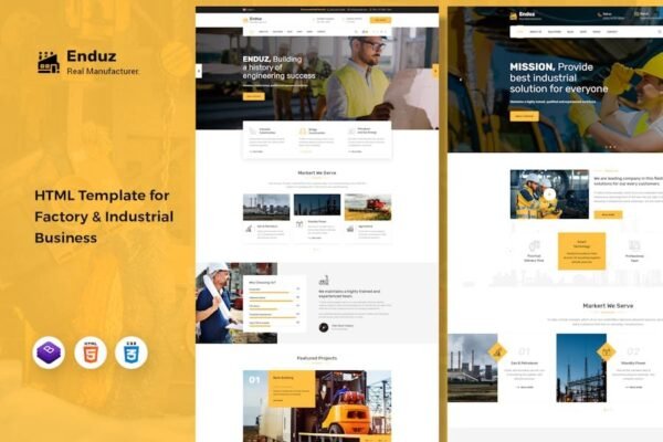 Enduz - Factory HTML Template